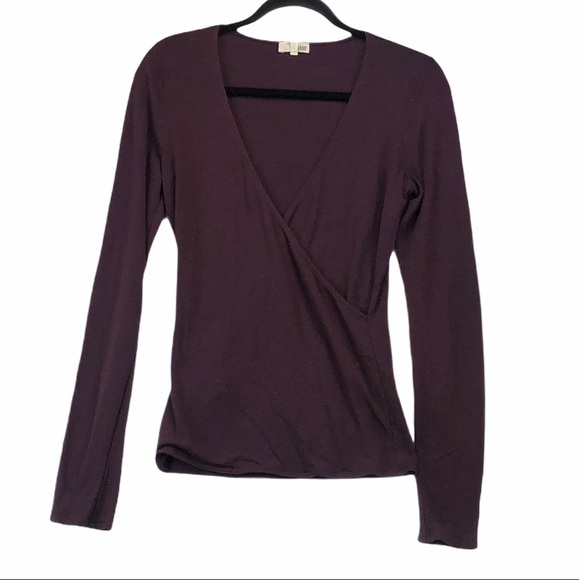 Aritzia Wilfred Faux Wrap Long Sleeve Top